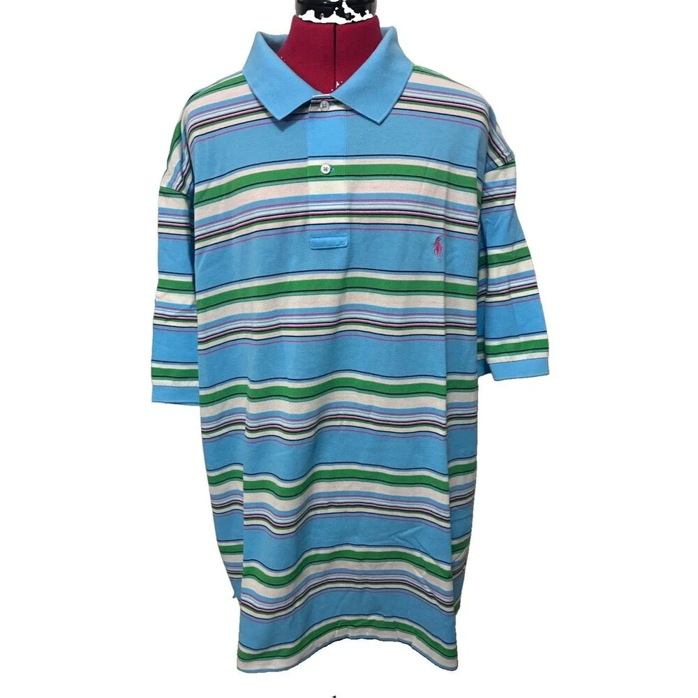 Polo Ralph Lauren Blue Striped Shirt Size 2XLT